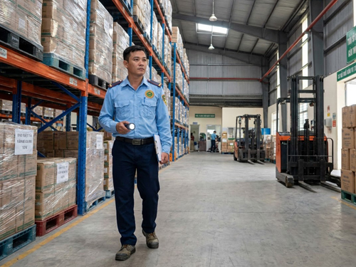 Công việc tuần tra kho hàng của nhân viên bảo vệ - 3